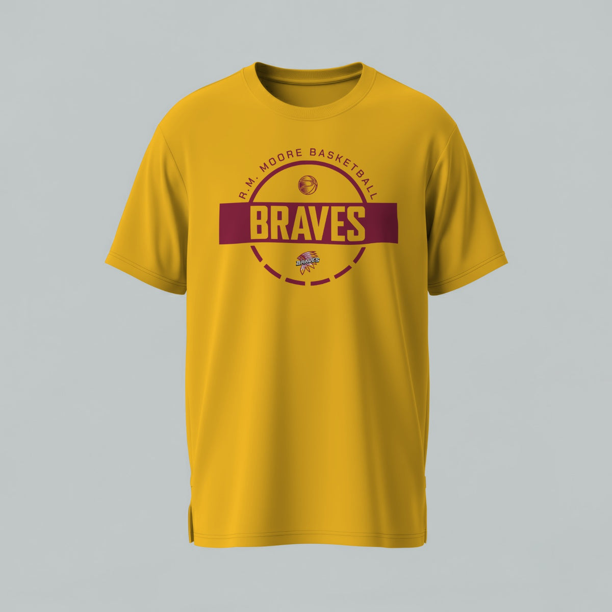 R.M. Moore Braves Basketball  T-Shirt
