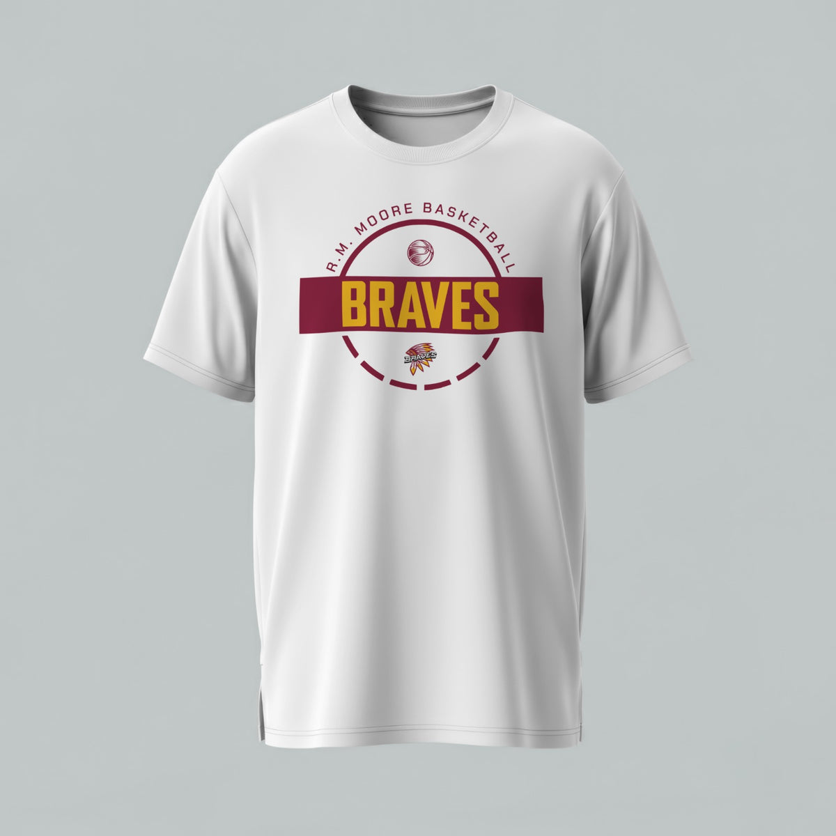 R.M. Moore Braves Basketball  T-Shirt
