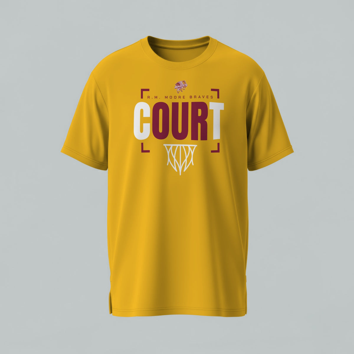 R.M. Moore Braves Basketball  T-Shirt