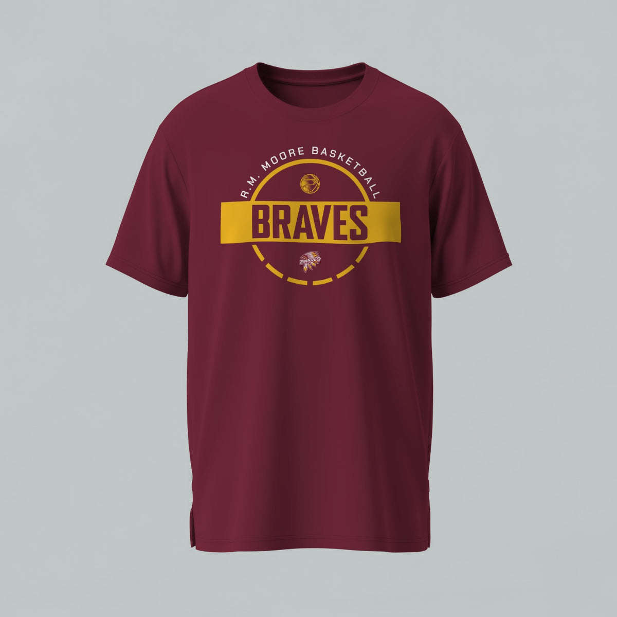 R.M. Moore Braves Basketball  T-Shirt