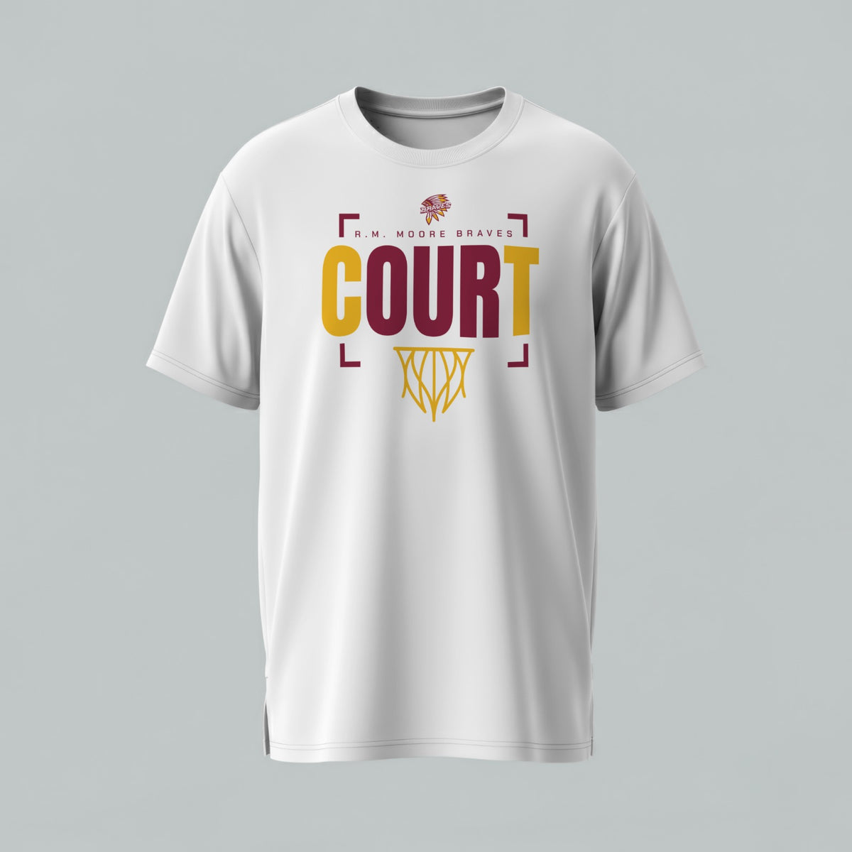 R.M. Moore Braves Basketball  T-Shirt