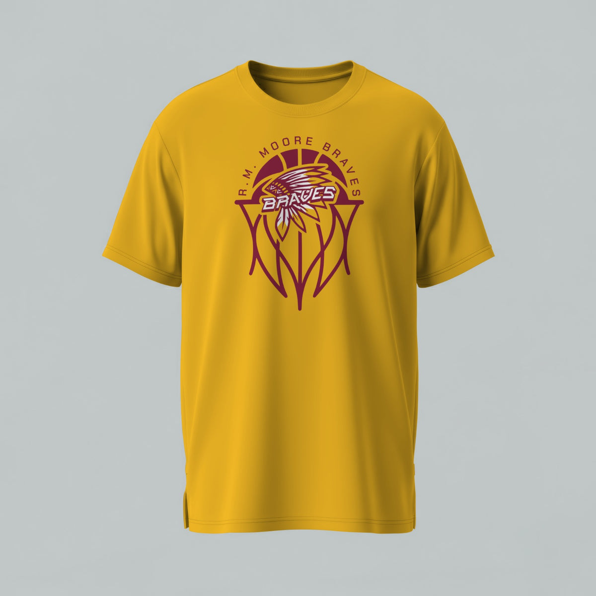 R.M. Moore Braves Basketball  T-Shirt