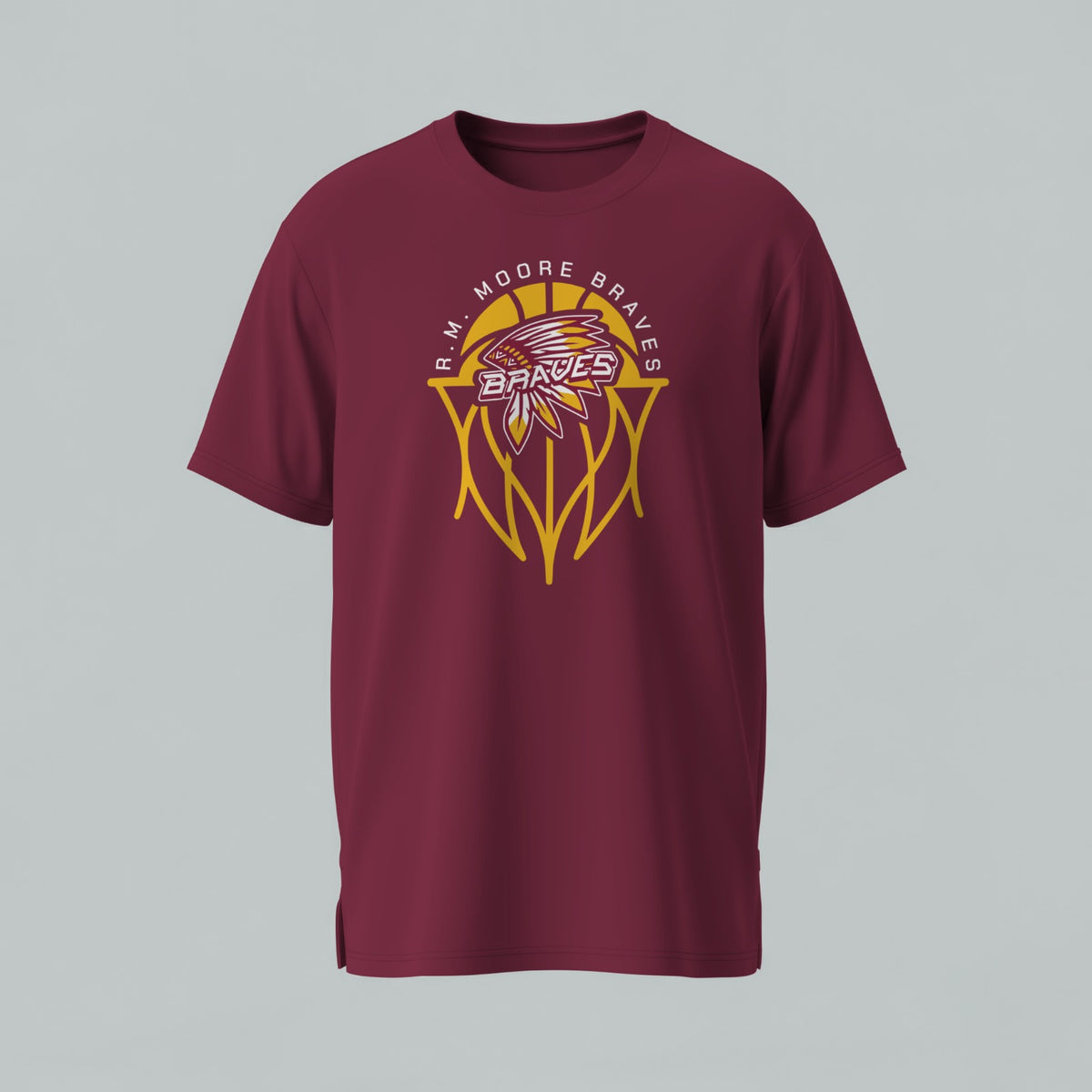 R.M. Moore Braves Basketball  T-Shirt