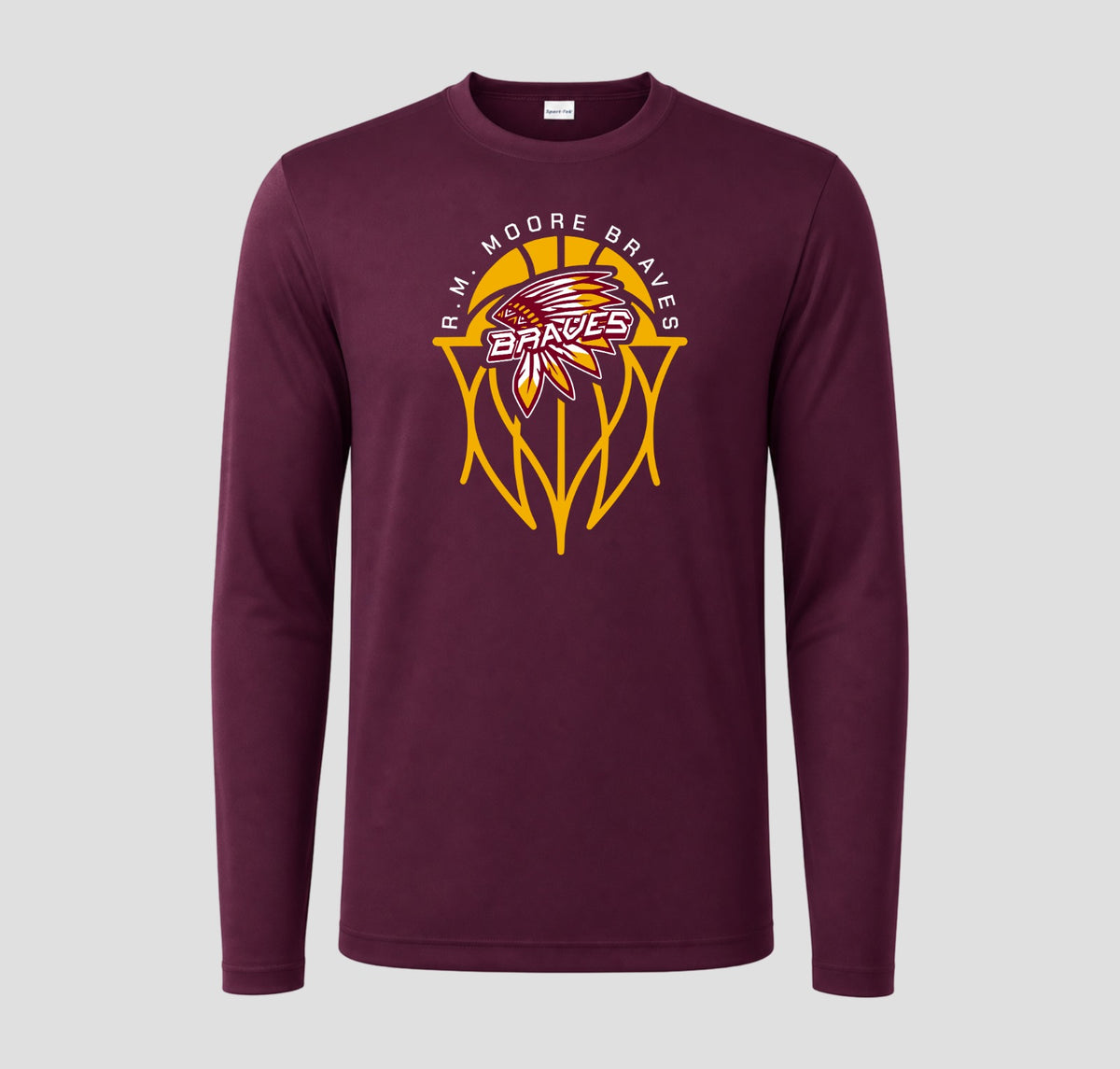 R.M. Moore  Basketball Long Sleeve Performance/Shooting Shirt