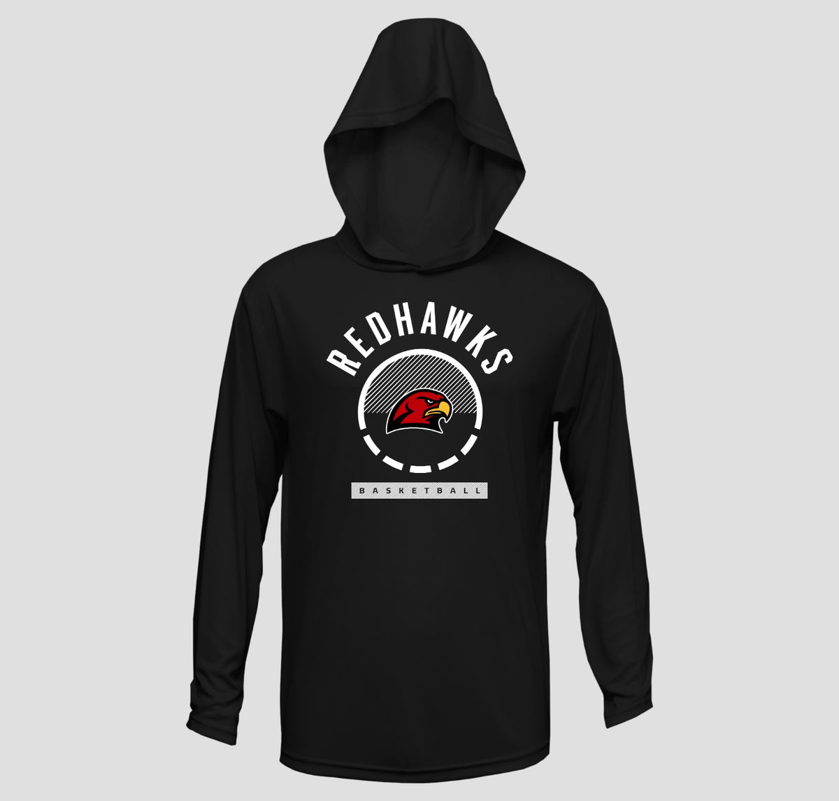 2026-2027 CYB On Court Clark Creeek Redhawks Basketball Hooded Long Sleeve Shooting Shirt