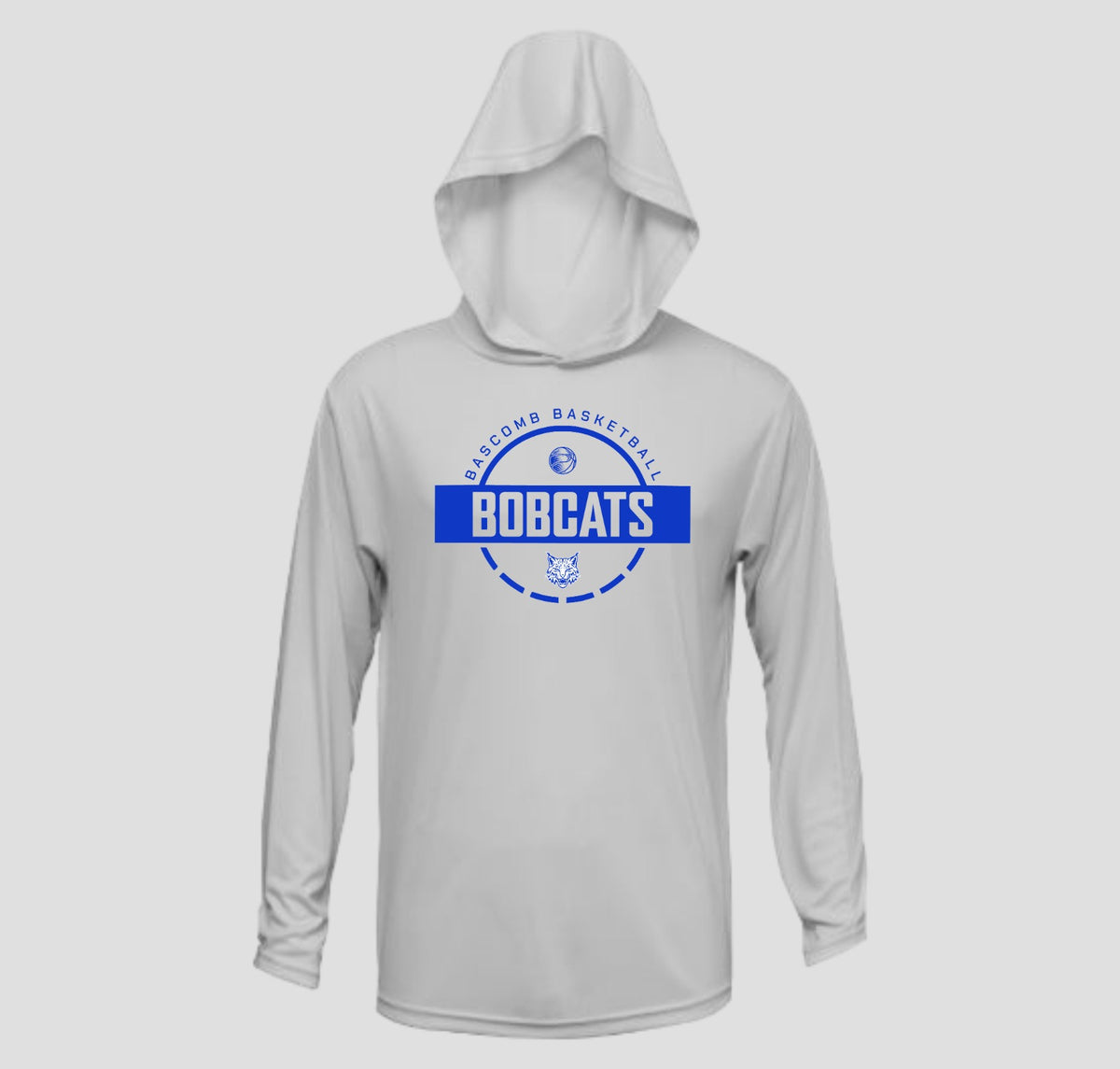 Bascomb Bobcats Basketball Long Sleeve Hooded Performance/Shooting Shirt