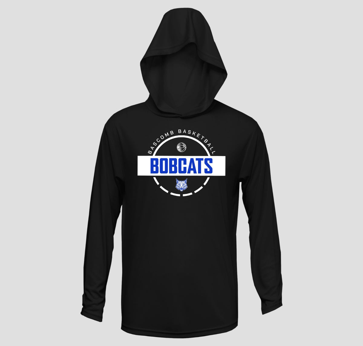 Bascomb Bobcats Basketball Long Sleeve Hooded Performance/Shooting Shirt