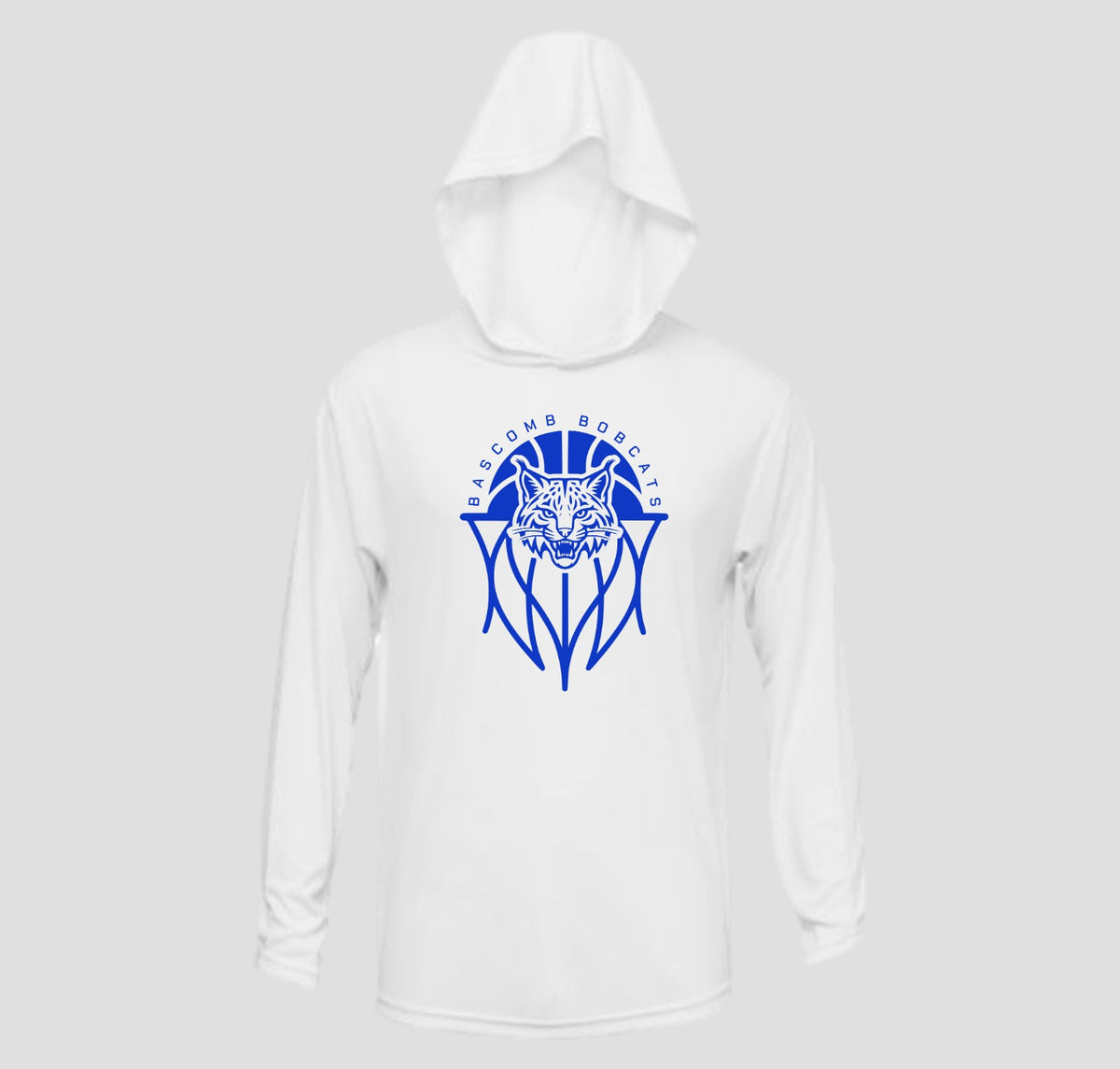 Bascomb Bobcats Basketball Long Sleeve Hooded Performance/Shooting Shirt