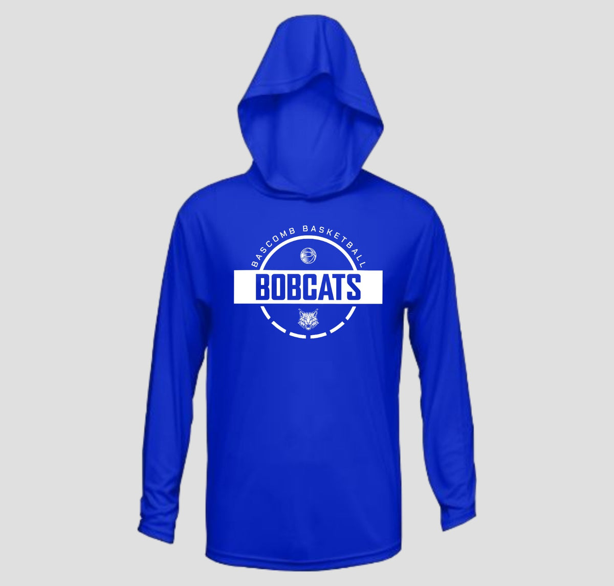 Bascomb Bobcats Basketball Long Sleeve Hooded Performance/Shooting Shirt