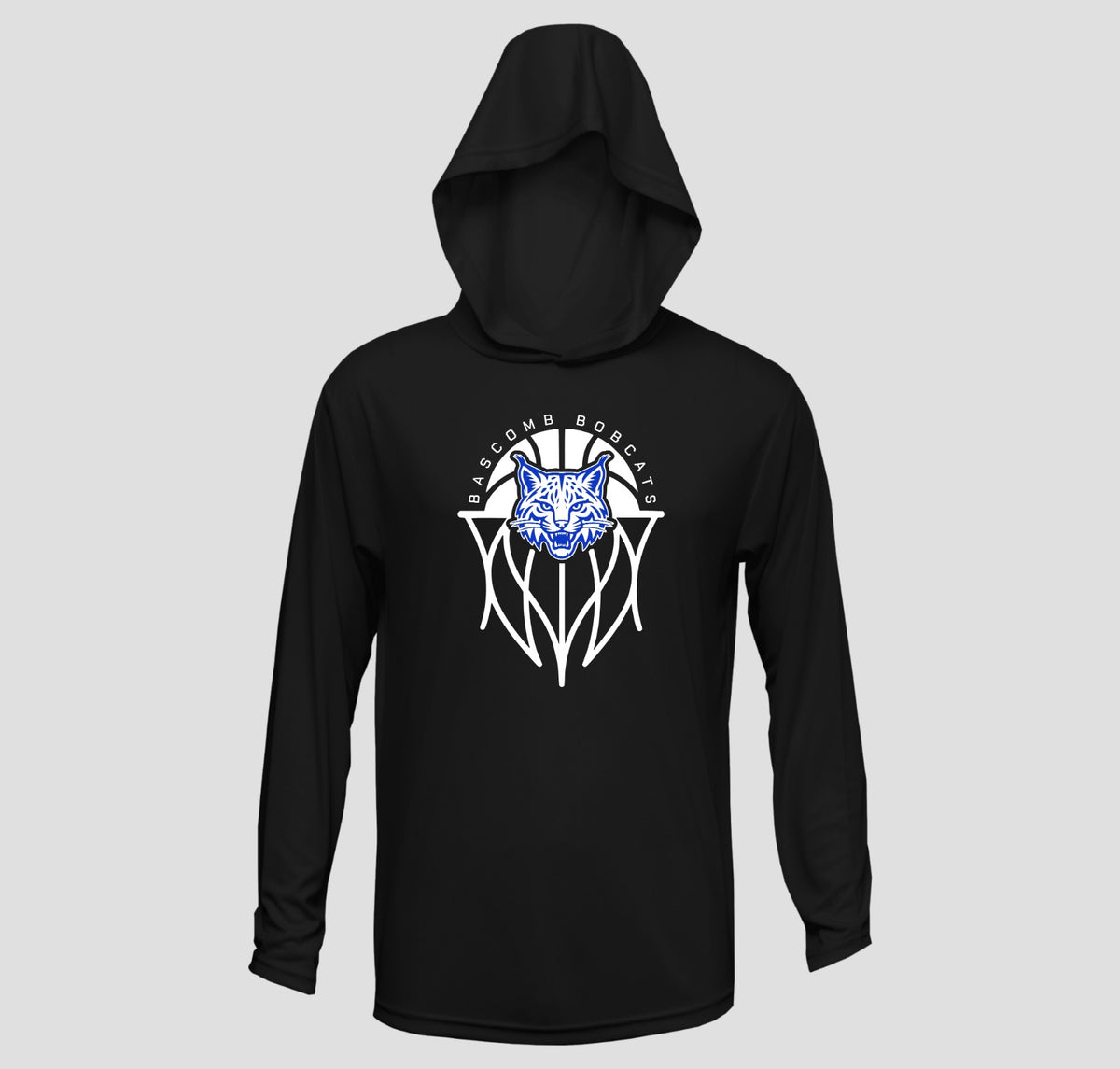 Bascomb Bobcats Basketball Long Sleeve Hooded Performance/Shooting Shirt