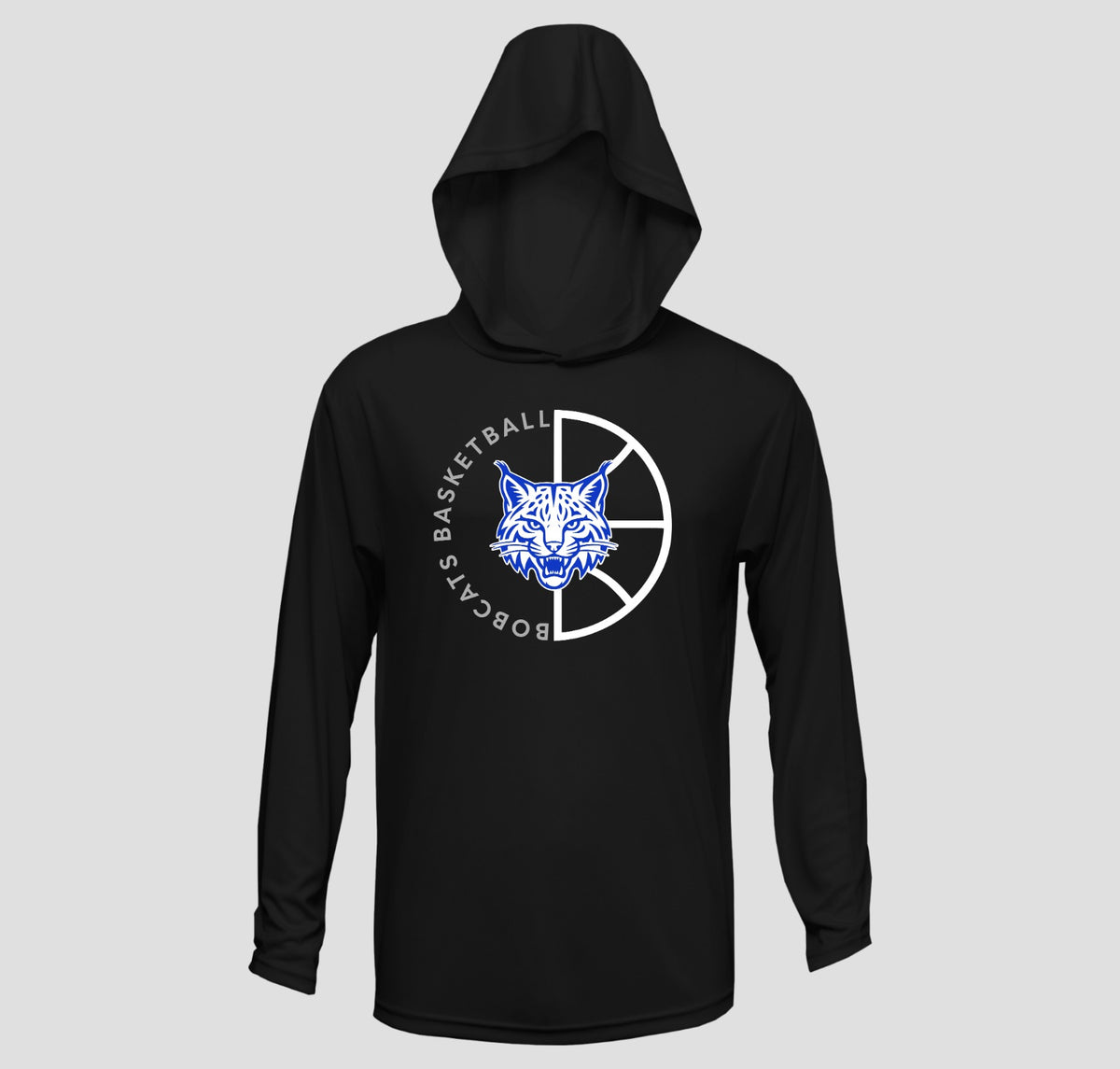 Bascomb Bobcats Basketball Long Sleeve Hooded Performance/Shooting Shirt