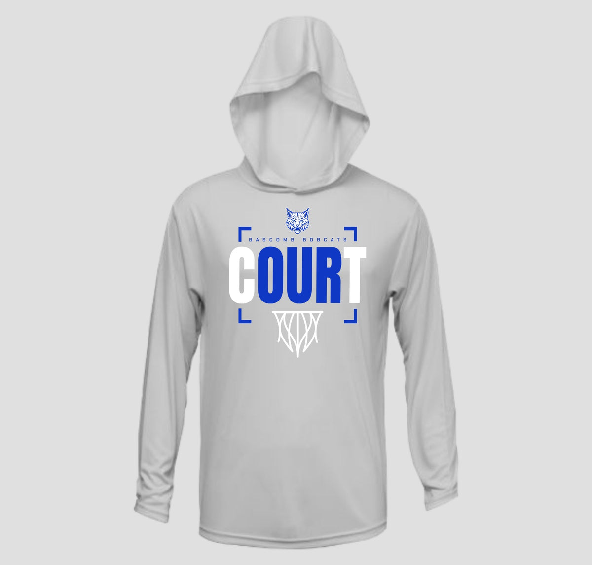 Bascomb Bobcats Basketball Long Sleeve Hooded Performance/Shooting Shirt