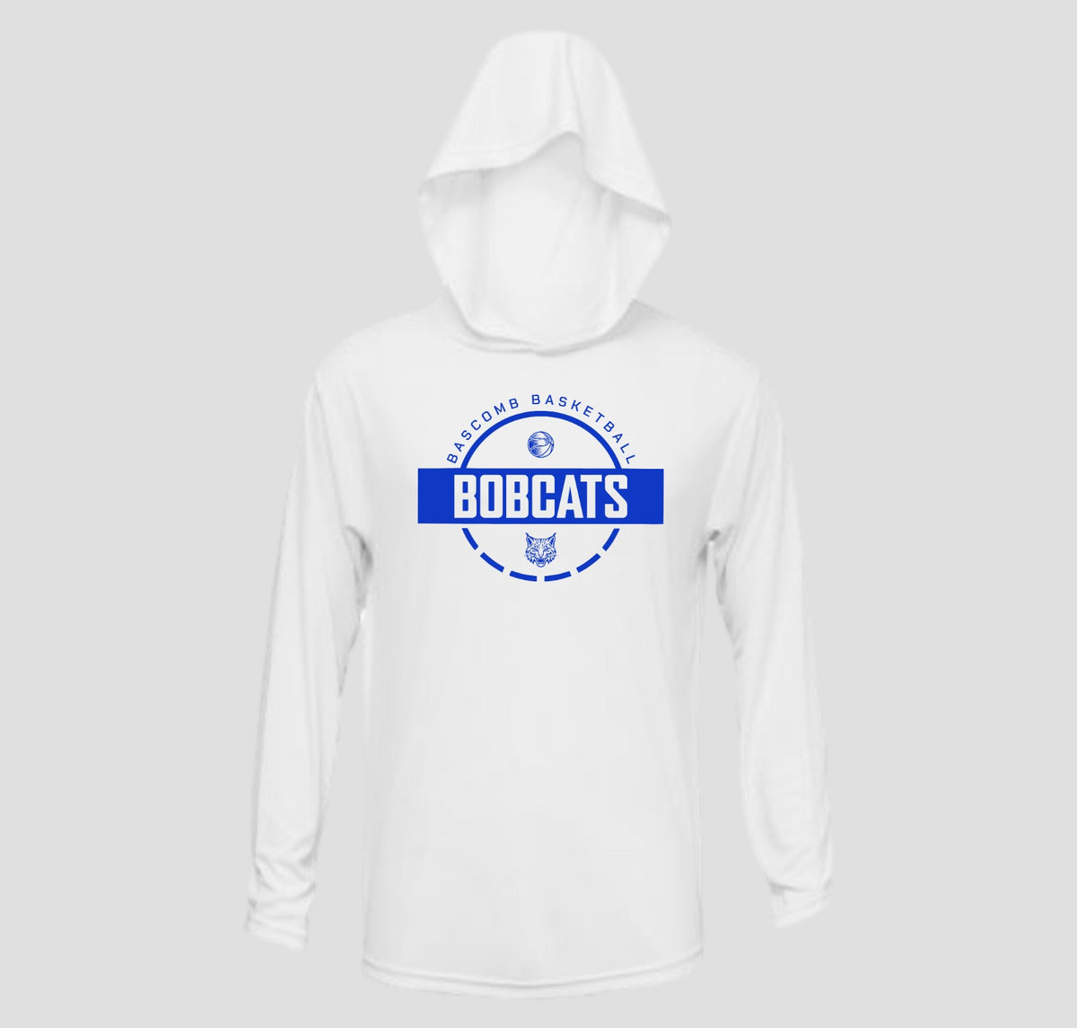 Bascomb Bobcats Basketball Long Sleeve Hooded Performance/Shooting Shirt