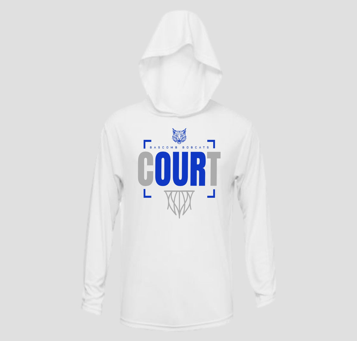 Bascomb Bobcats Basketball Long Sleeve Hooded Performance/Shooting Shirt