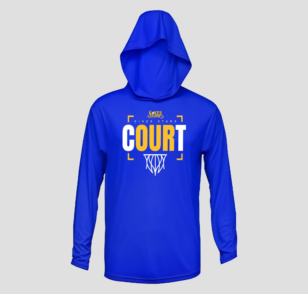Sixes Stars Basketball Long Sleeve Hooded Performance/Shooting Shirt