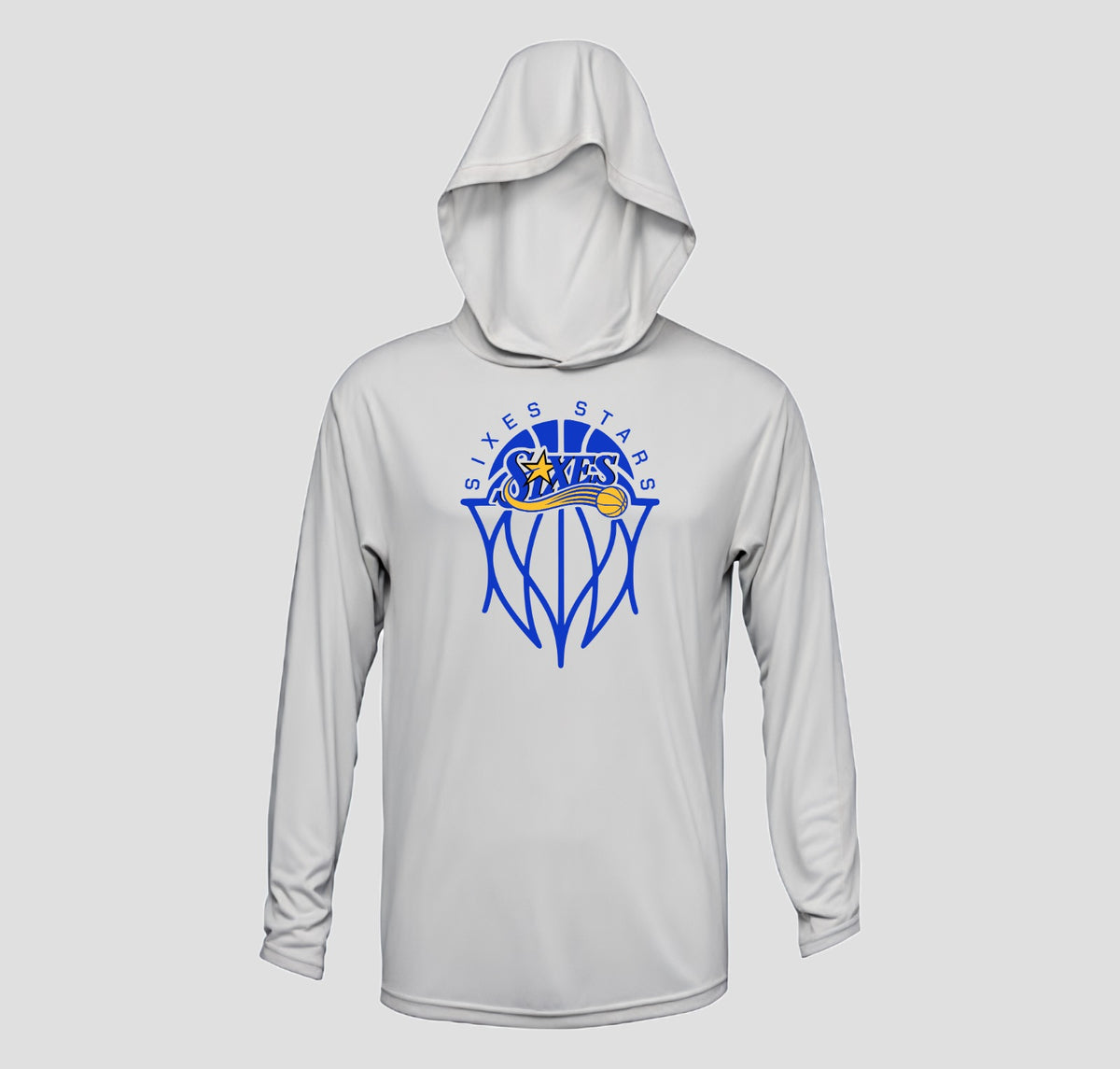 Sixes Stars Basketball Long Sleeve Hooded Performance/Shooting Shirt