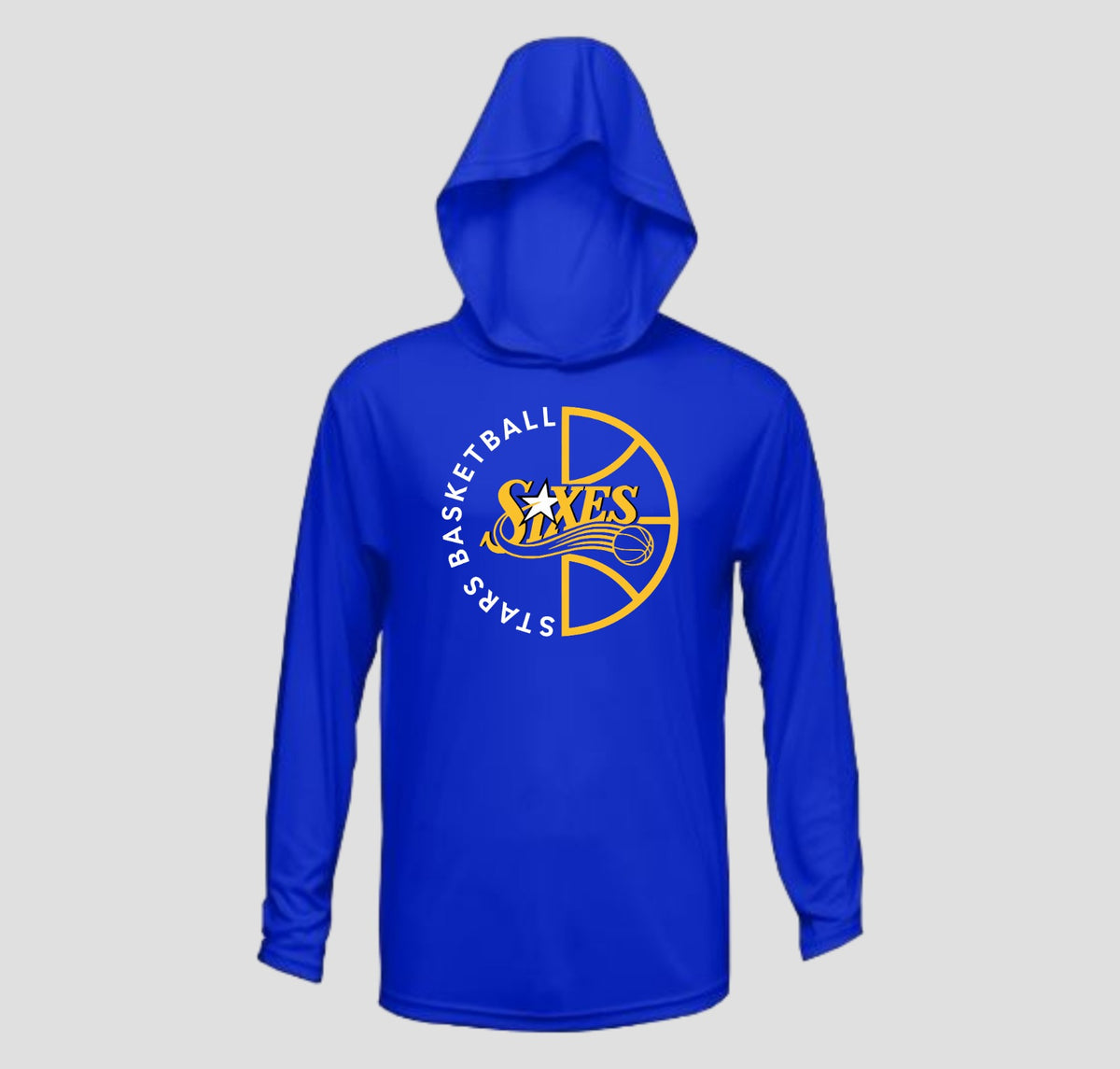 Sixes Stars Basketball Long Sleeve Hooded Performance/Shooting Shirt
