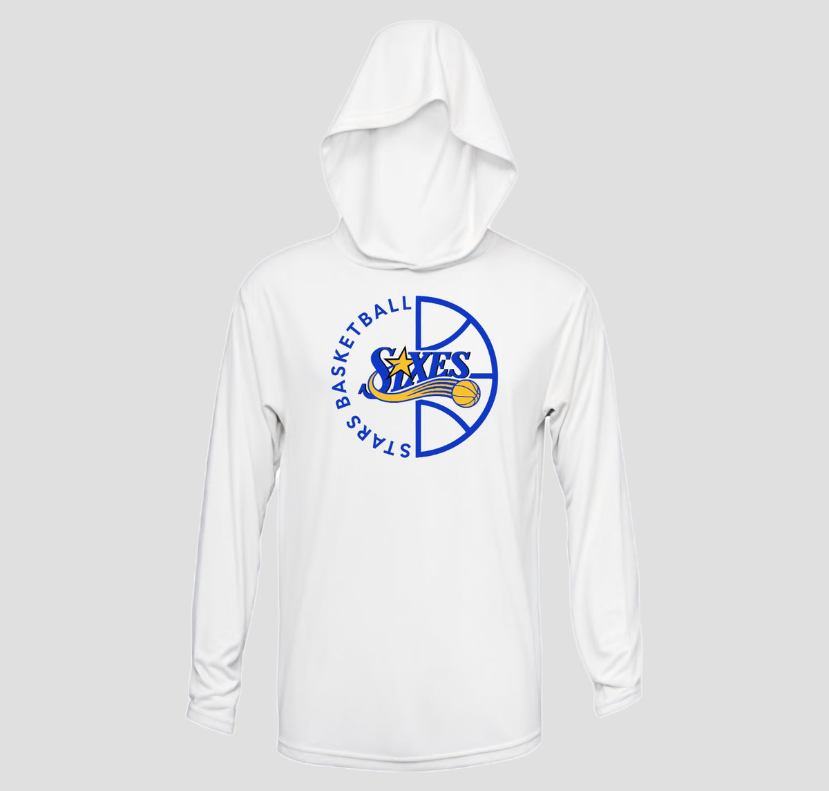 Sixes Stars Basketball Long Sleeve Hooded Performance/Shooting Shirt