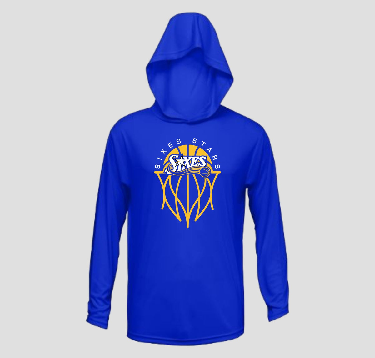 Sixes Stars Basketball Long Sleeve Hooded Performance/Shooting Shirt