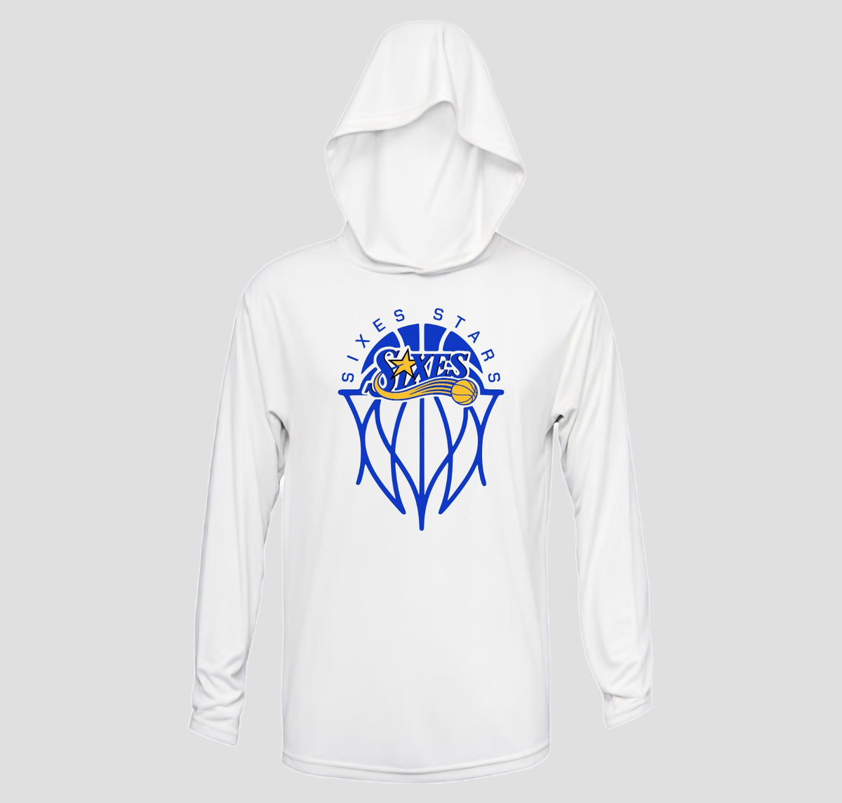 Sixes Stars Basketball Long Sleeve Hooded Performance/Shooting Shirt