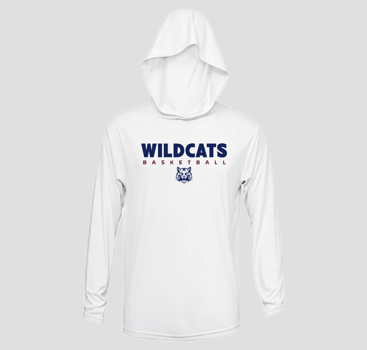 Woodstock Wildcats Basketball Hooded Long Sleeve Performance/Shooting Shirt