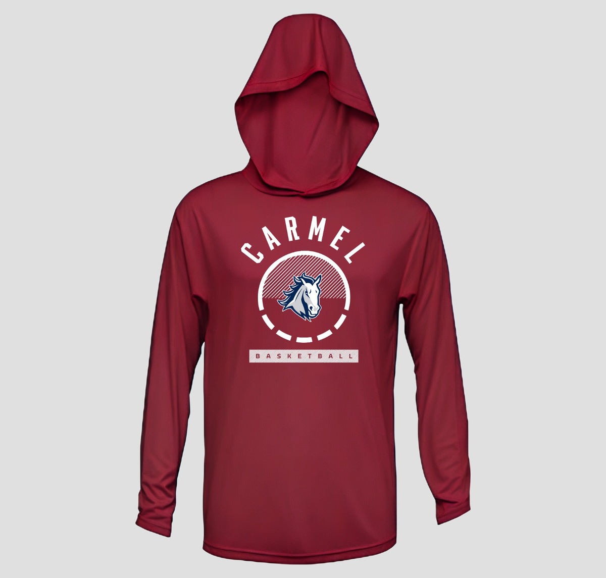 2026-2027 CYB On Court Carmel Colts Basketball Hooded Long Sleeve Shooting Shirt