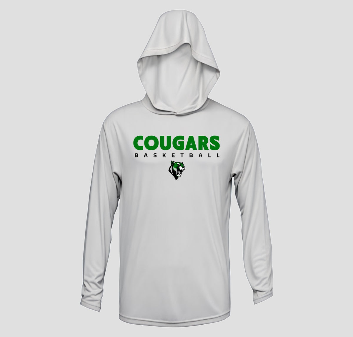 Clayton Cougars Basketball Hooded Long Sleeve Performance/Shooting Shirt