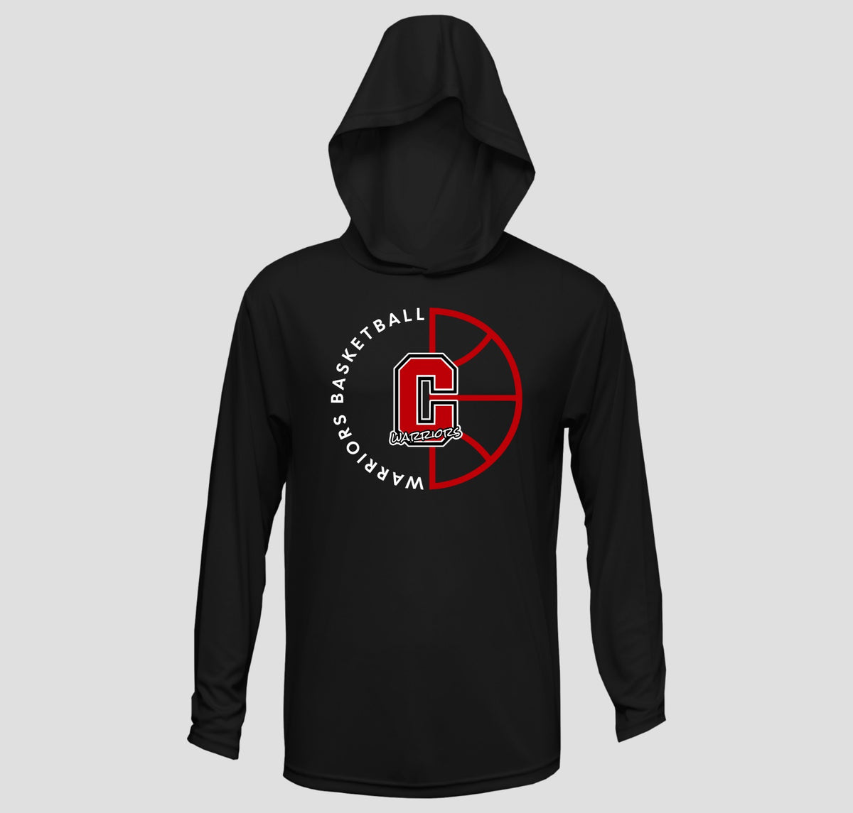 Cherokee Warriors Basketball Long Hooded Sleeve Performance/Shooting Shirt