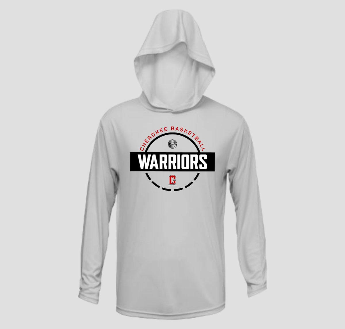 Cherokee Warriors Basketball Long Hooded Sleeve Performance/Shooting Shirt