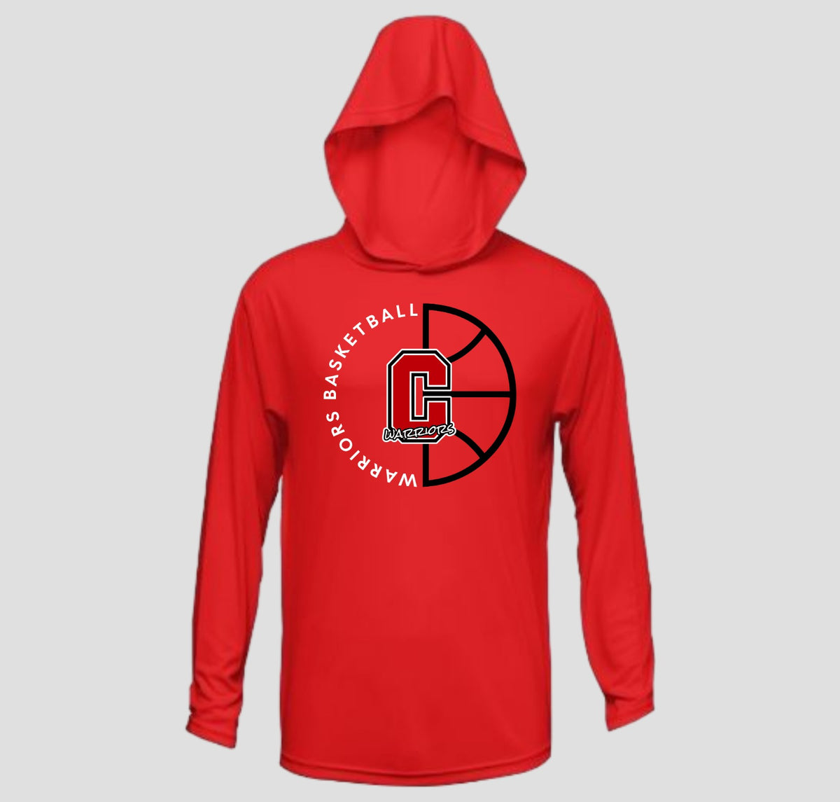 Cherokee Warriors Basketball Long Hooded Sleeve Performance/Shooting Shirt