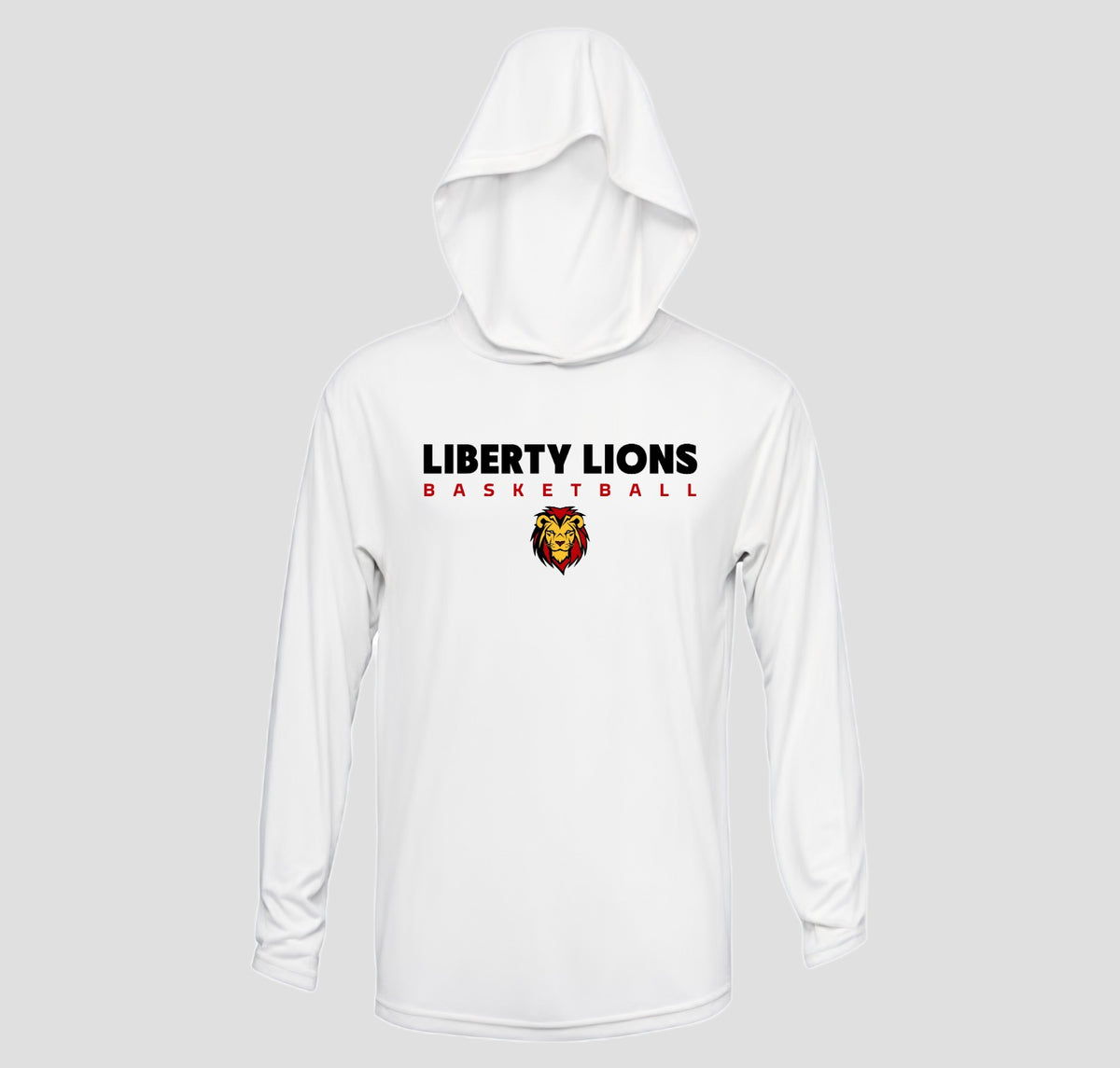 Liberty Lions Basketball Long Sleeve Hooded Performance/Shooting Shirt