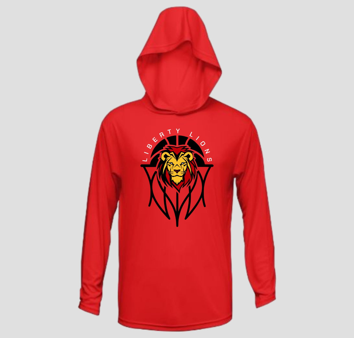 Liberty Lions Basketball Long Sleeve Hooded Performance/Shooting Shirt
