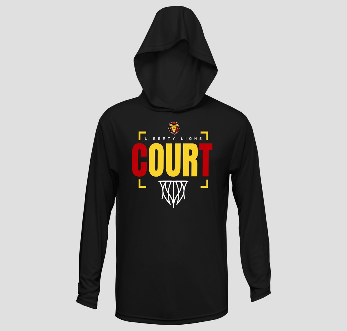 Liberty Lions Basketball Long Sleeve Hooded Performance/Shooting Shirt
