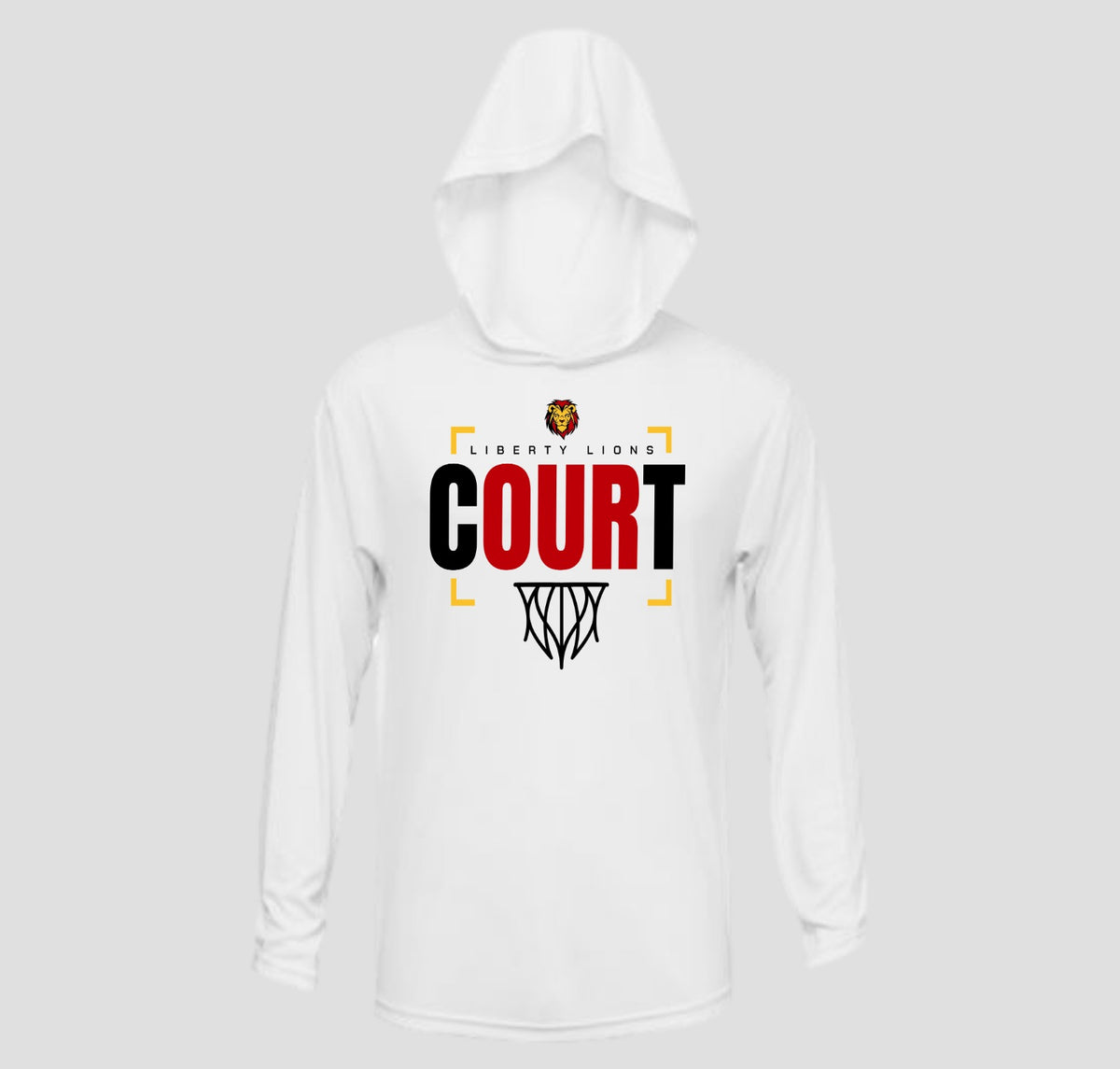 Liberty Lions Basketball Long Sleeve Hooded Performance/Shooting Shirt