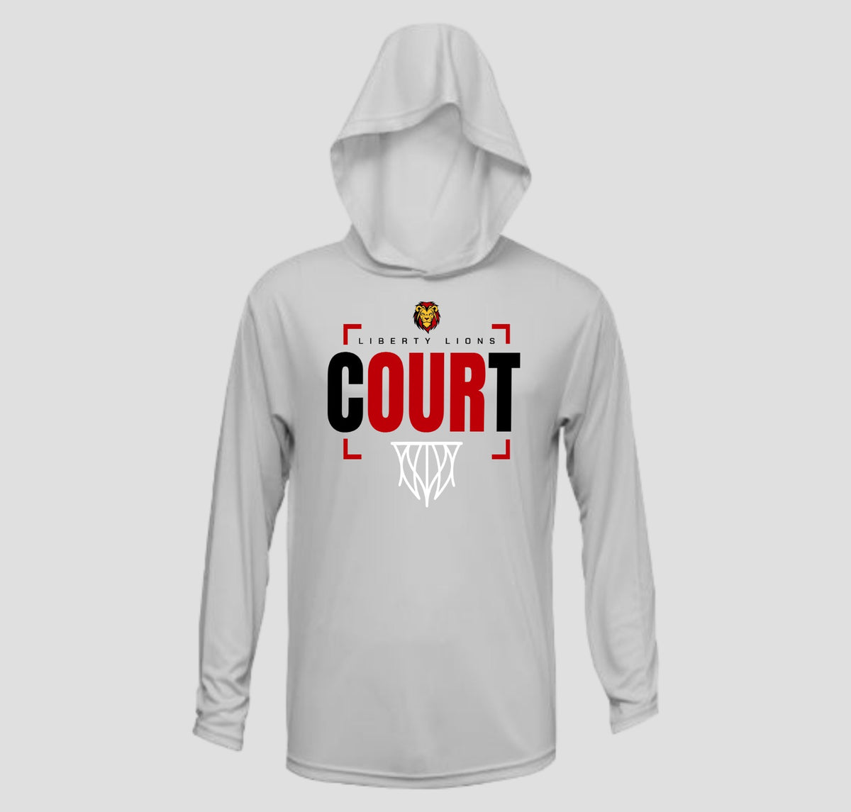 Liberty Lions Basketball Long Sleeve Hooded Performance/Shooting Shirt