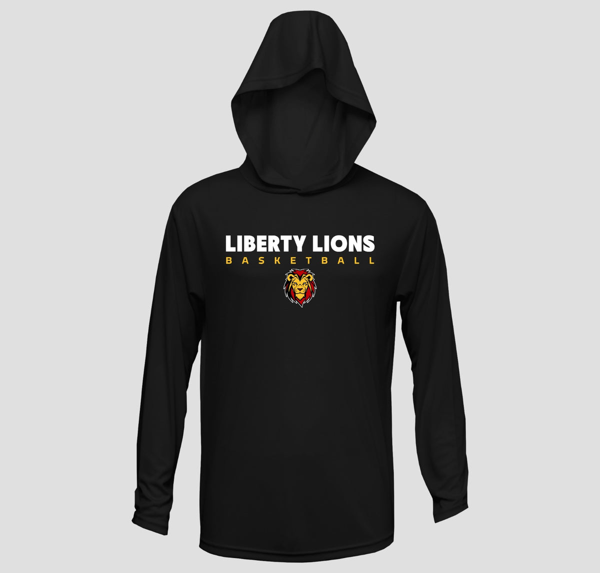 Liberty Lions Basketball Long Sleeve Hooded Performance/Shooting Shirt