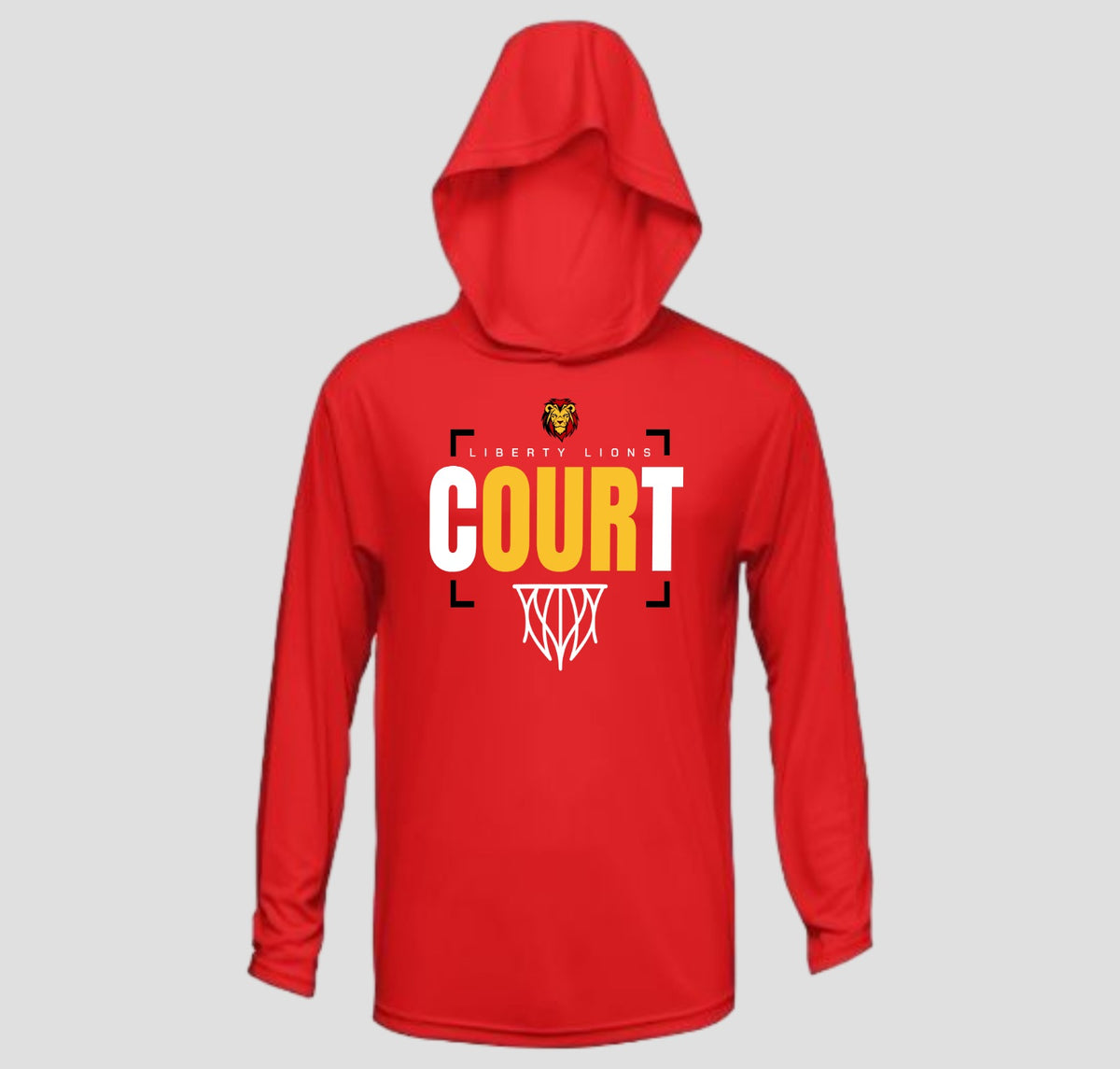 Liberty Lions Basketball Long Sleeve Hooded Performance/Shooting Shirt
