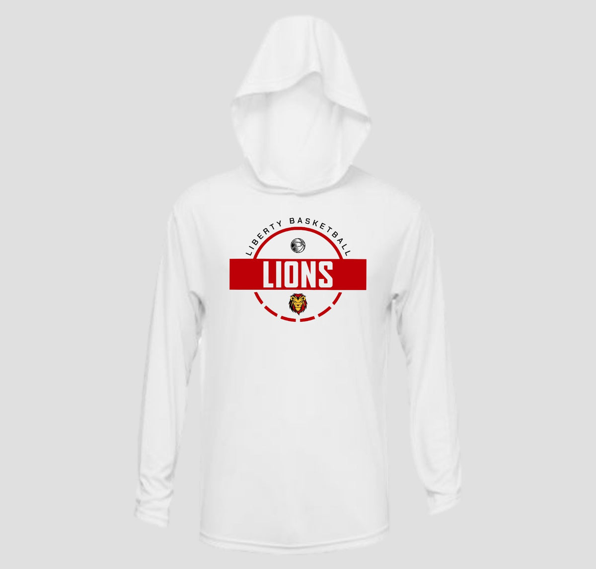 Liberty Lions Basketball Long Sleeve Hooded Performance/Shooting Shirt