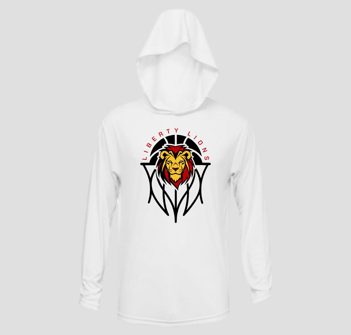Liberty Lions Basketball Long Sleeve Hooded Performance/Shooting Shirt