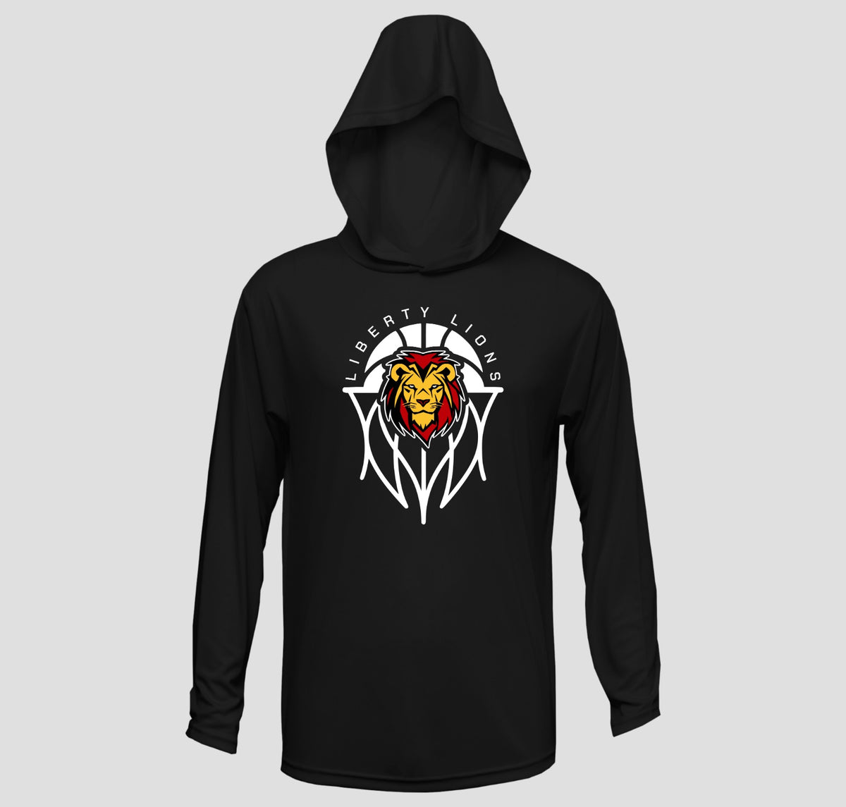 Liberty Lions Basketball Long Sleeve Hooded Performance/Shooting Shirt