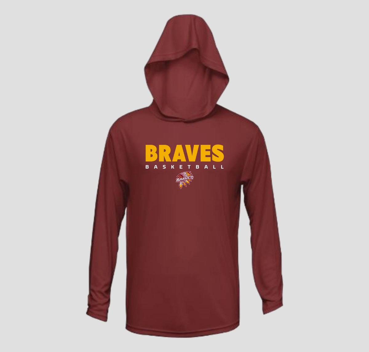 R.M. Moore  Basketball Long Sleeve Hooded Performance/Shooting Shirt