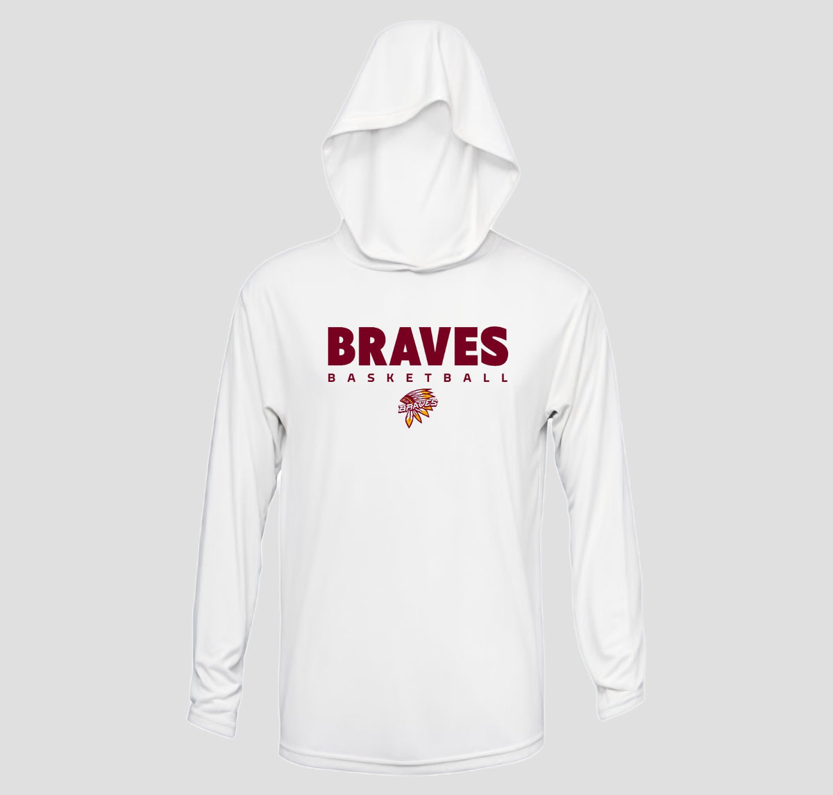 R.M. Moore  Basketball Long Sleeve Hooded Performance/Shooting Shirt