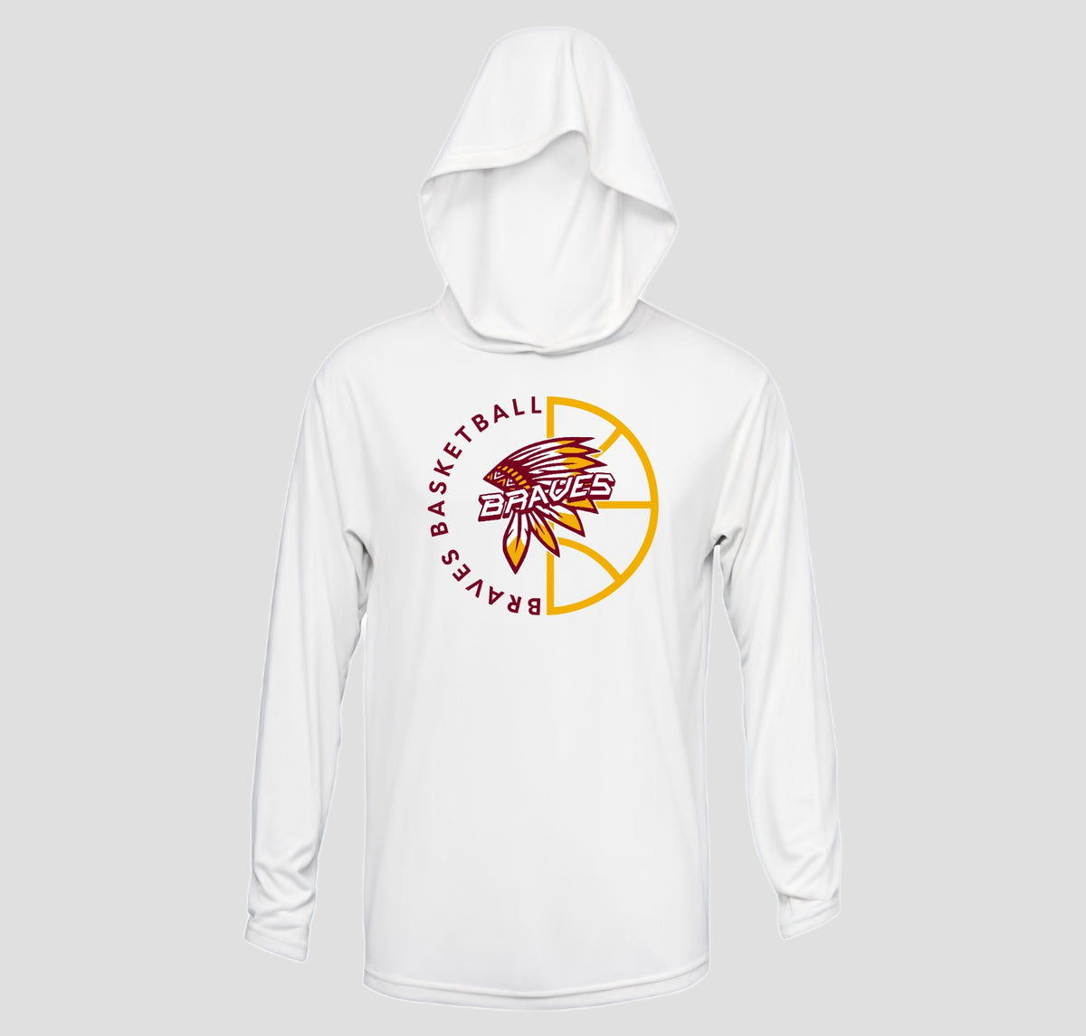 R.M. Moore  Basketball Long Sleeve Hooded Performance/Shooting Shirt