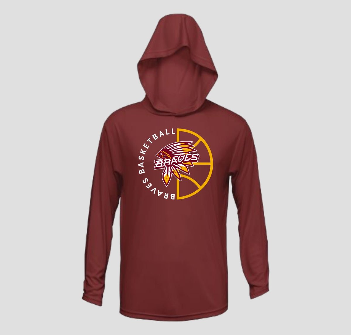 R.M. Moore  Basketball Long Sleeve Hooded Performance/Shooting Shirt