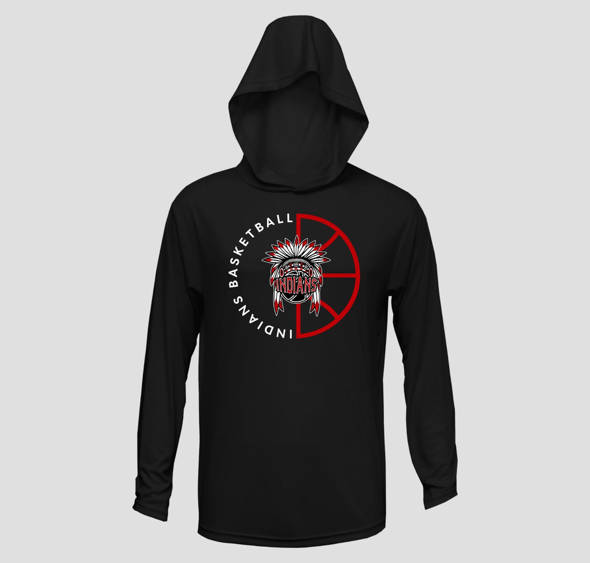 Ball Ground Basketball Long Sleeve Hooded Performance/Shooting Shirt