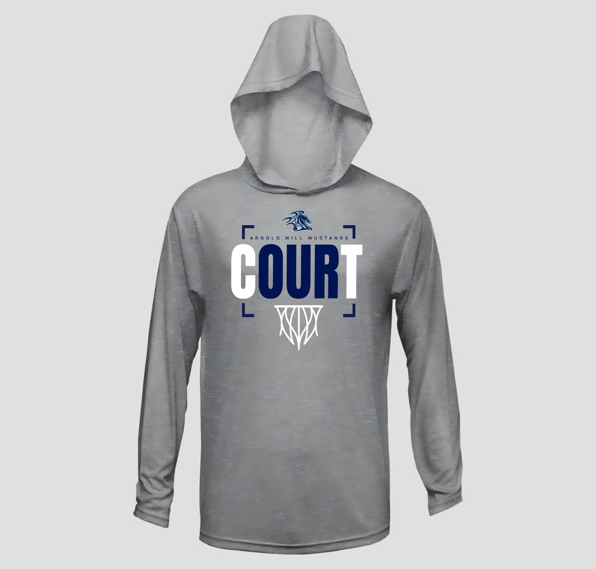 Arnold Mill Basketball Hooded Long Sleeve Performance/Shooting Shirt