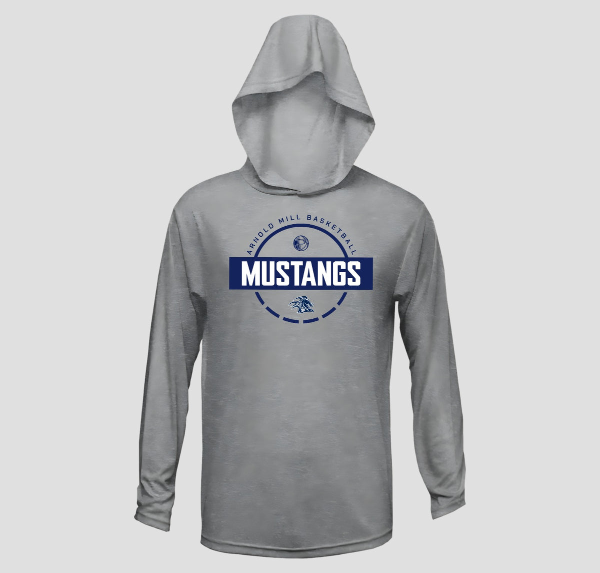 Arnold Mill Basketball Hooded Long Sleeve Performance/Shooting Shirt
