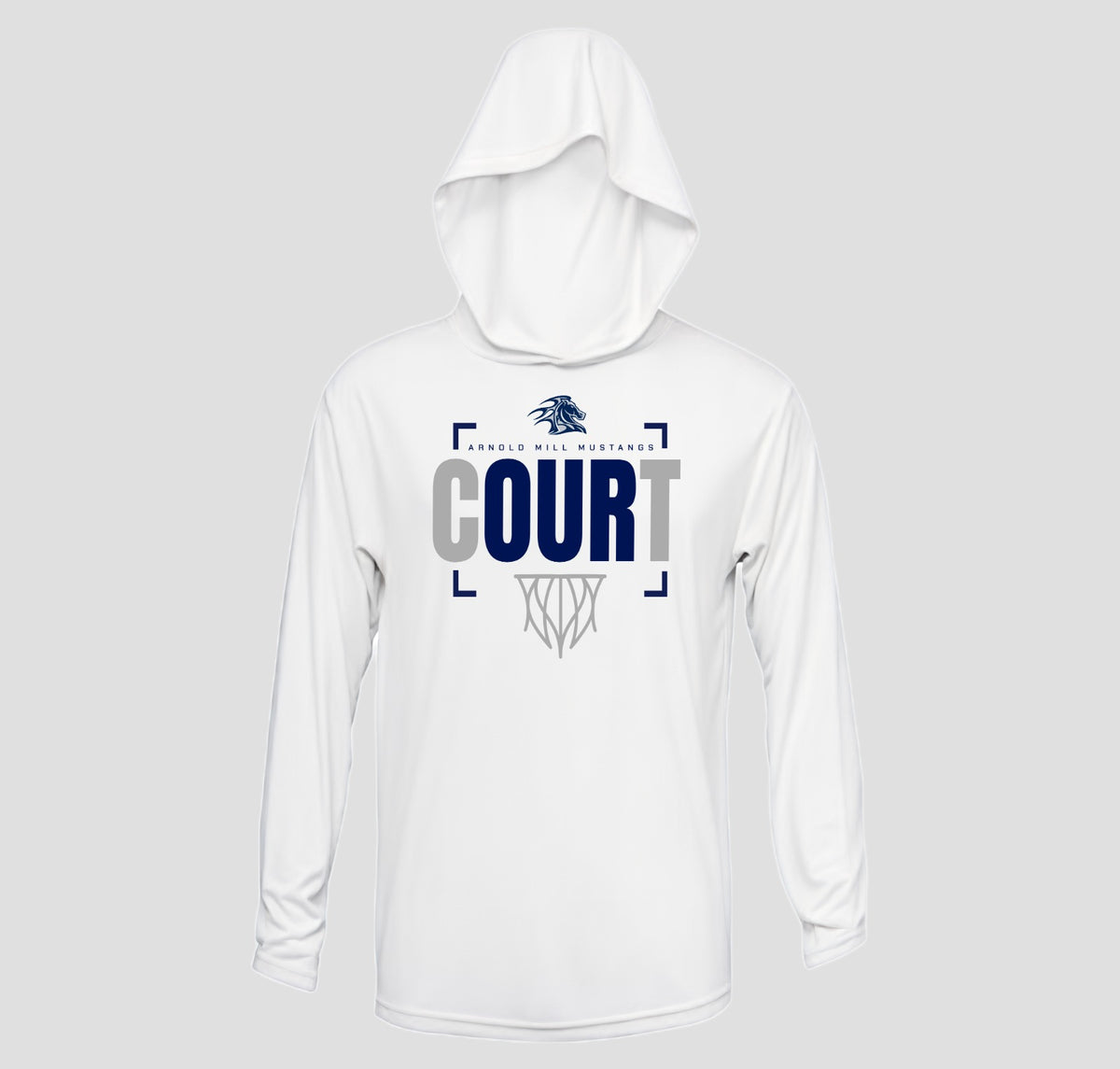 Arnold Mill Basketball Hooded Long Sleeve Performance/Shooting Shirt