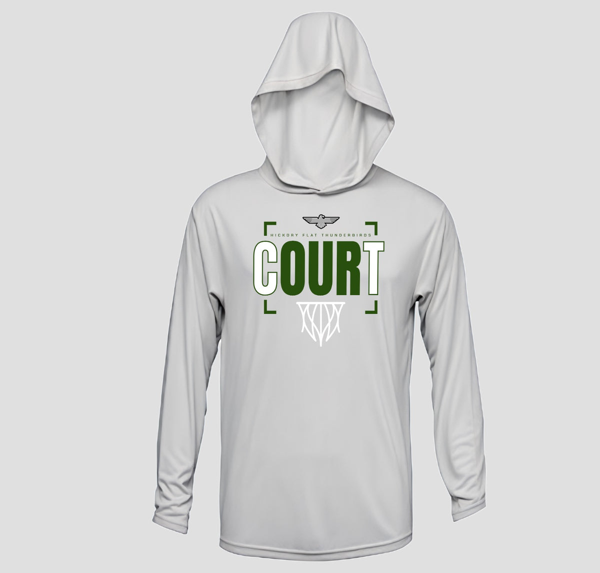 Hickory Flat Basketball Hooded Long Sleeve Performance/Shooting Shirt
