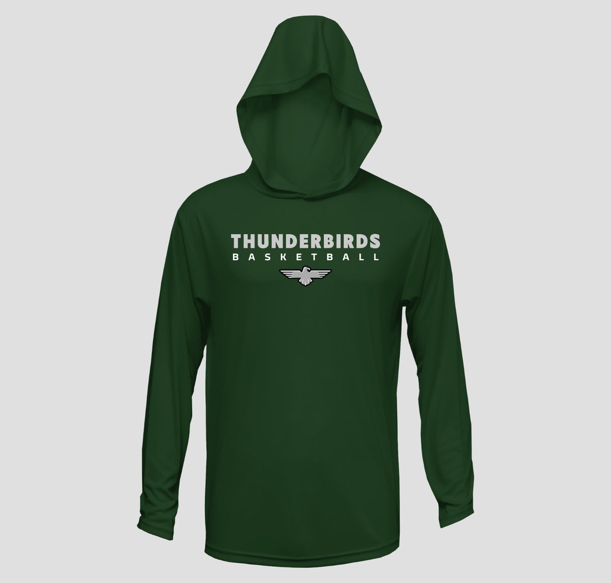 Hickory Flat Basketball Hooded Long Sleeve Performance/Shooting Shirt
